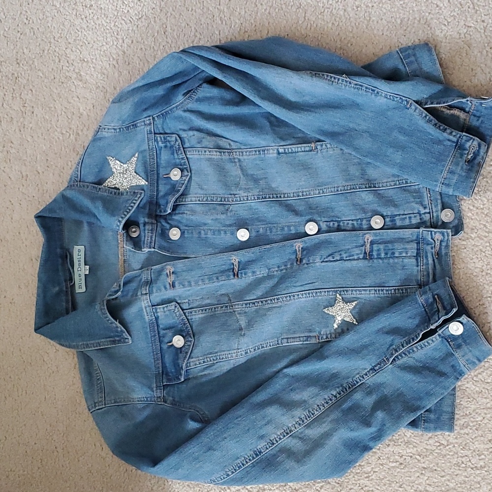 Jean Jacket with silver stars - Picture 2 of 2